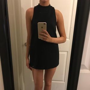 Mini High-neck Shift Dress